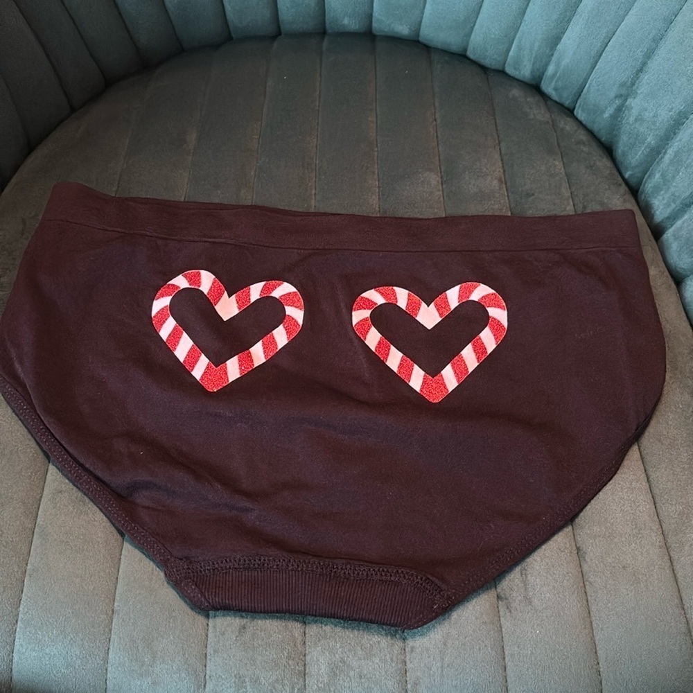 Holiday candy cane panty